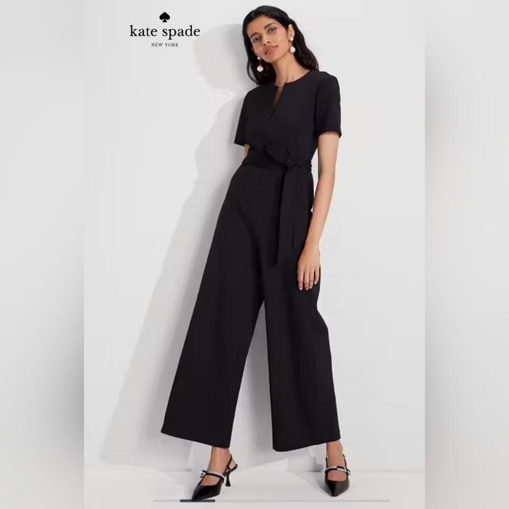 Kate Spade Split-neck Jumpsuit Black size xs